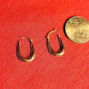 Stamped 14k dainty pierced earrings